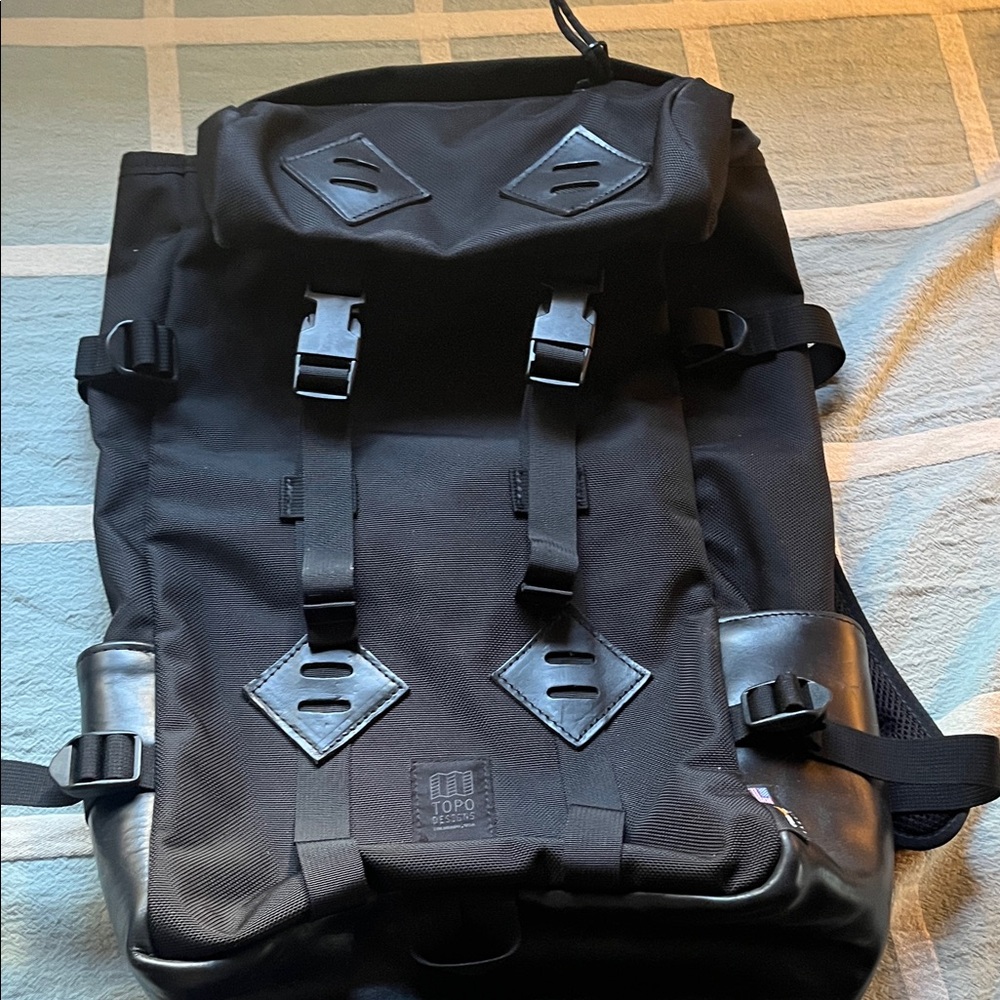 Topo Designs Black and Gray Backpack